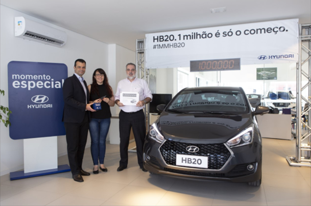 Hyundai atinge a marca de 1 milhão de veículos HB20 vendidos