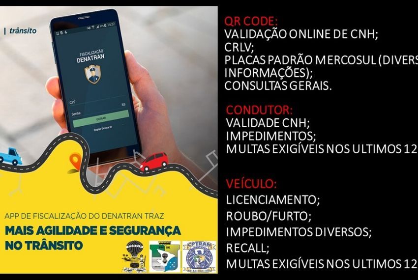 CPTran utilizará aplicativo Denatran para fiscalização digital