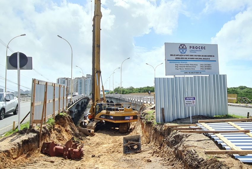 Ampliação da ponte sobre o rio Poxim beneficia a mobilidade urbana de