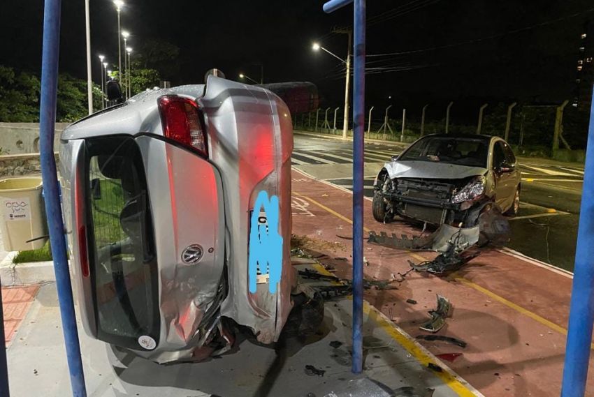 Condutor embriagado provoca acidente em avenida da Zona Sul de Aracaju