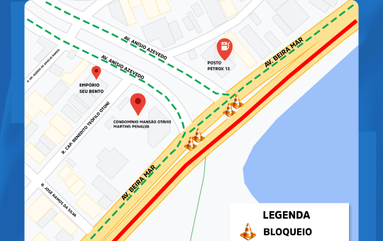 Trânsito será alterado neste sábado, 13, na região da Beira Mar e bairro São José