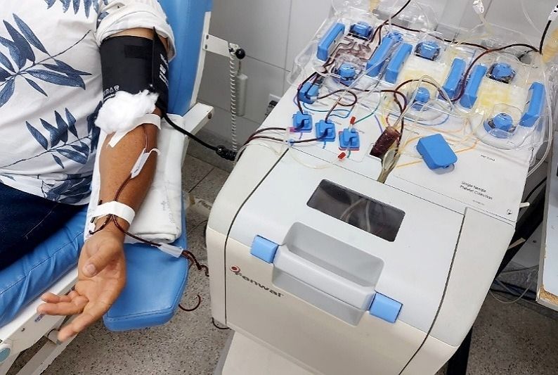 Hemose realiza doação de plaquetas por aférese