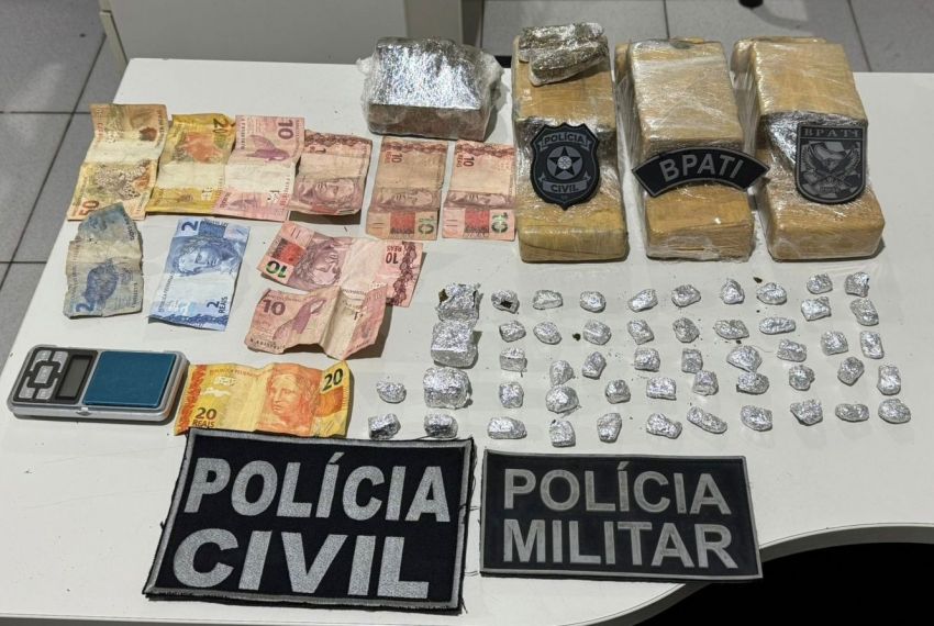 Polícia desarticula ponto de drogas e apreende 4kg de maconha