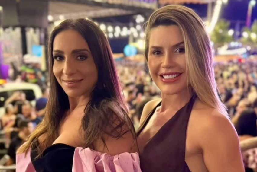 Michelle Melo e Marcella Araújo curtiram o Arraiá do Povo