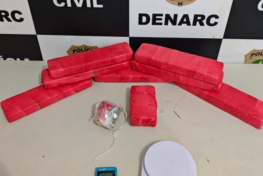 Denarc apreende sete quilos de maconha em Itaporanga D'Ajuda