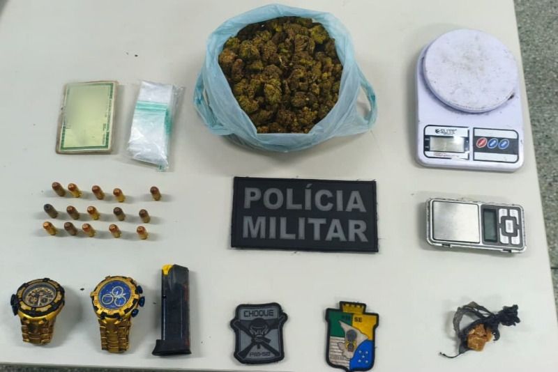 PM apreende drogas e munições em Nossa Senhora do Socorro
