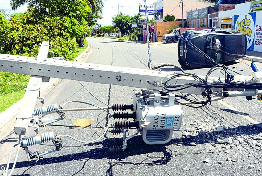 Sergipe registra quase 40 colisões em postes em 2023