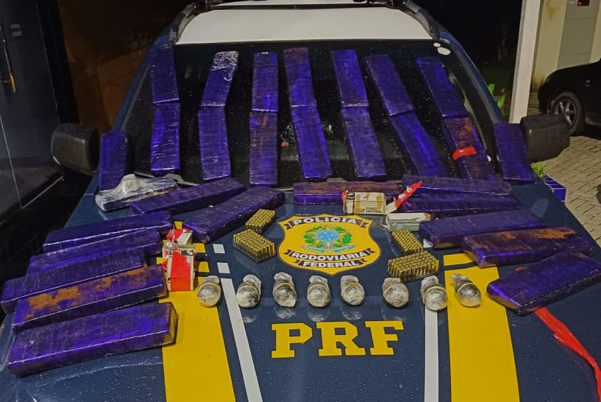 PRF em Sergipe apreende drogas, munições e granadas na BR-101