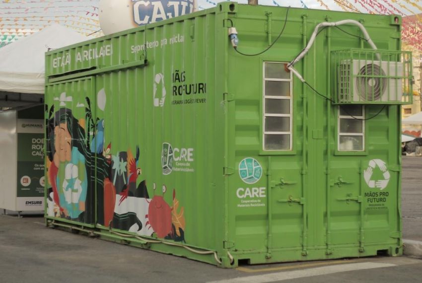 Após sete dias de Forró Caju, cooperativas recolhem quase 4 toneladas de reciclados