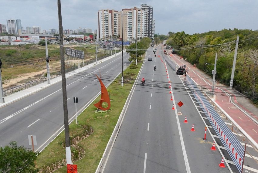 Trânsito na Avenida Beira Mar terá nova alteração a partir desta segunda-feira, 20