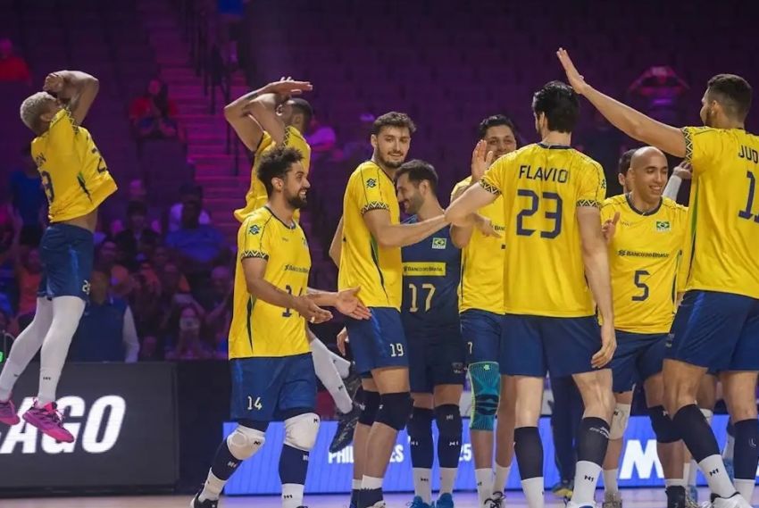 Brasil vence Canadá por 3 sets a 0 na Liga das Nações de Vôlei