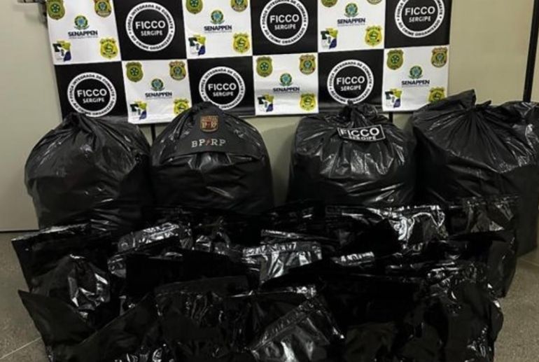 Polícia apreende em Sergipe 110 quilos de maconha