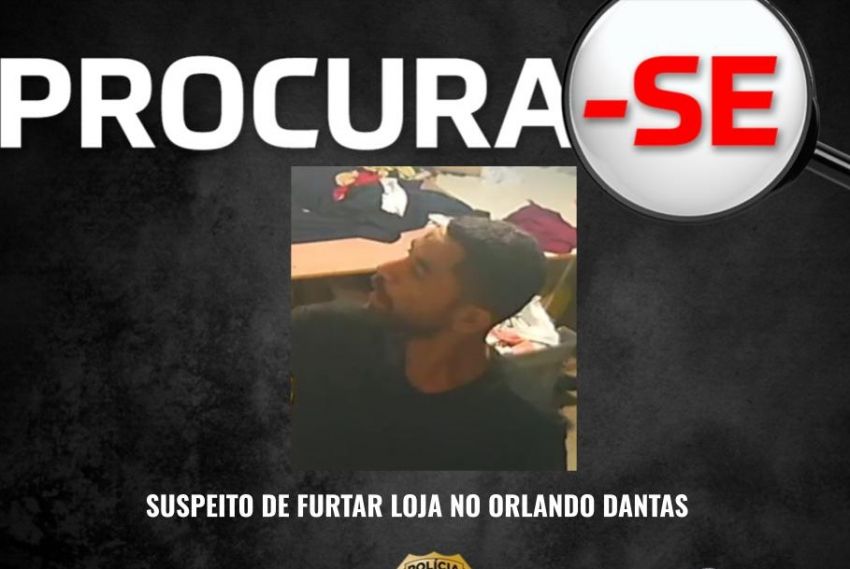 Polícia divulga imagem de suspeito de dois furtos em loja na zona sul