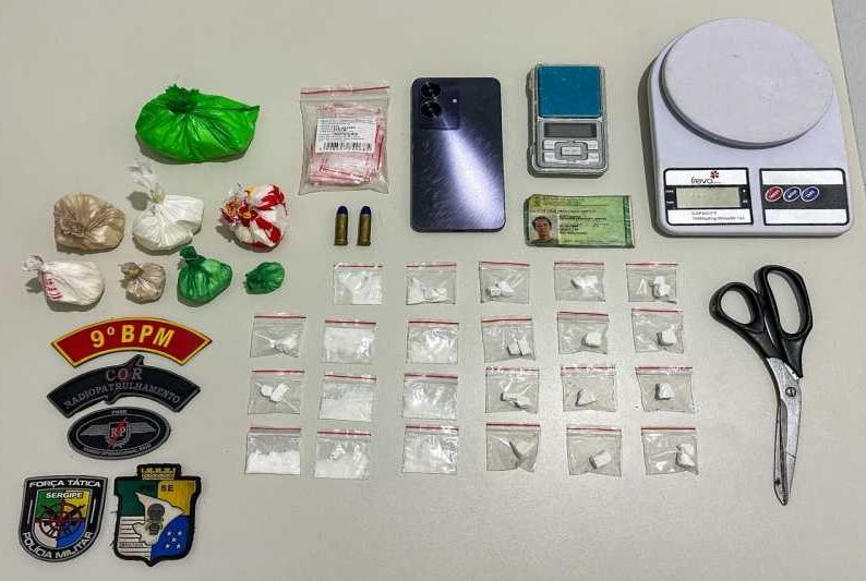 PM prende homem por tráfico de drogas e apreende munições em Capela