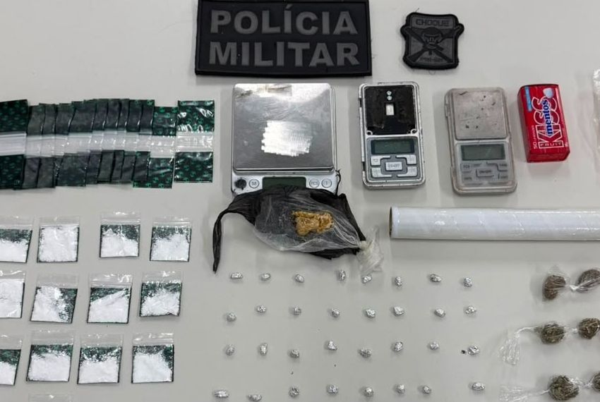 PM apreende arma de fogo e drogas durante ação em Maruim