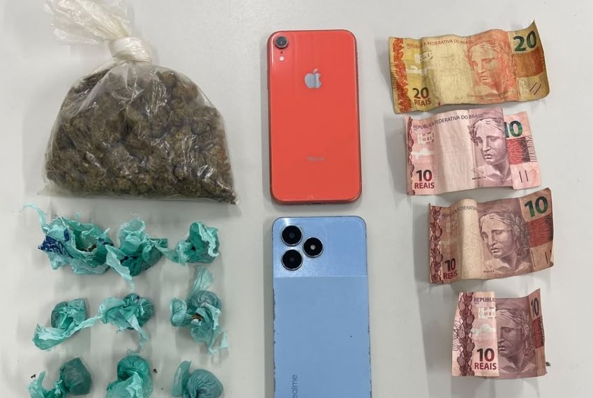 Polícia Militar prende homem com 80 gramas de maconha